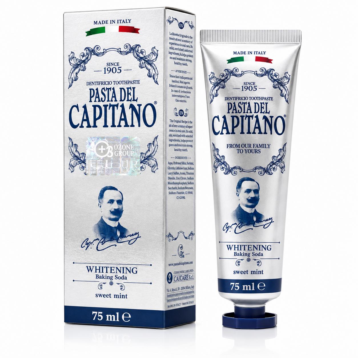 CAPITANO Whitening Baking Soda Sweet Mint Toothpaste 75ml كابيتانو معجون اسنان