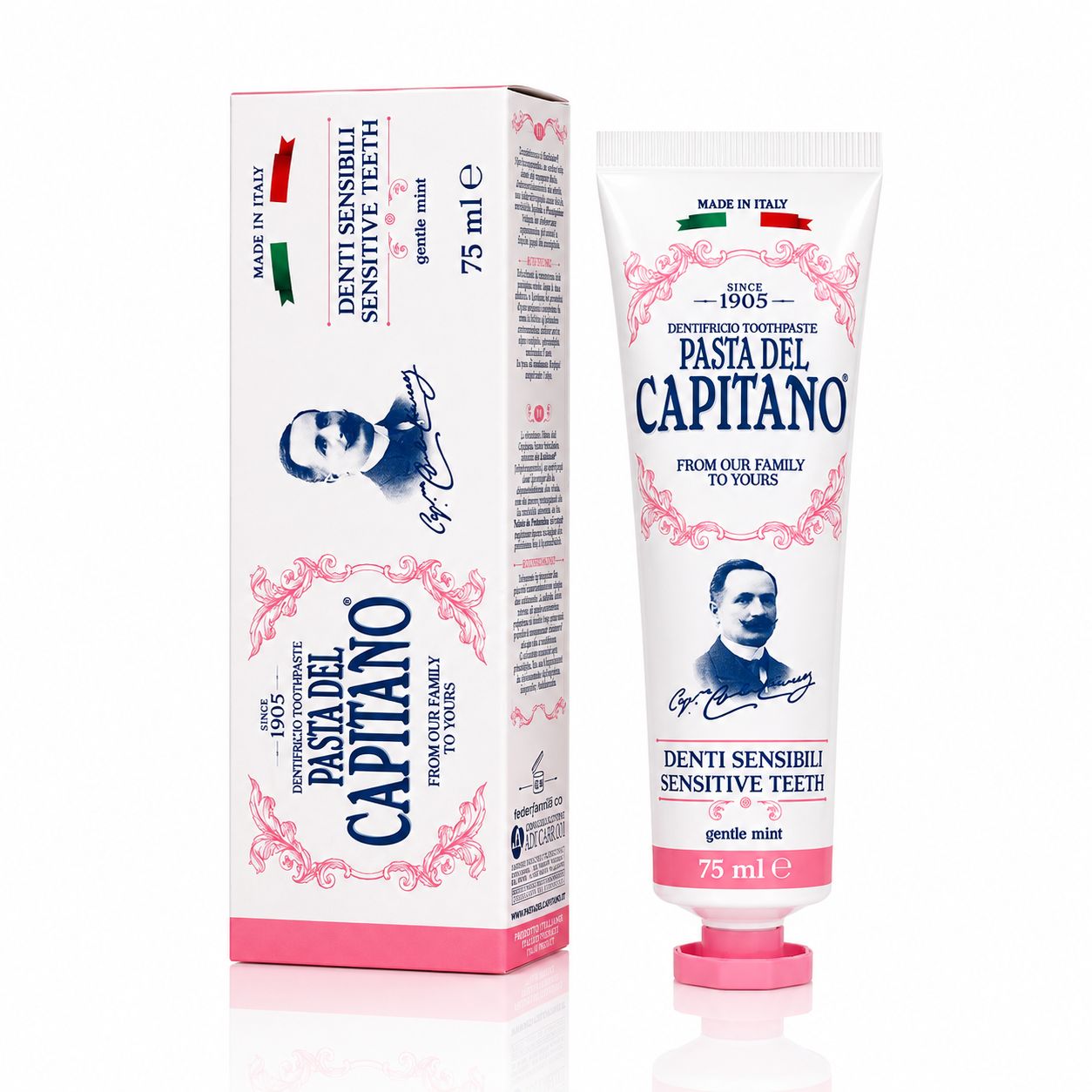 CAPITANO Sensitive Teeth Gentle Mint Toothpaste 75ml كابيتانو معجون اسنان للاسنان الحساسة