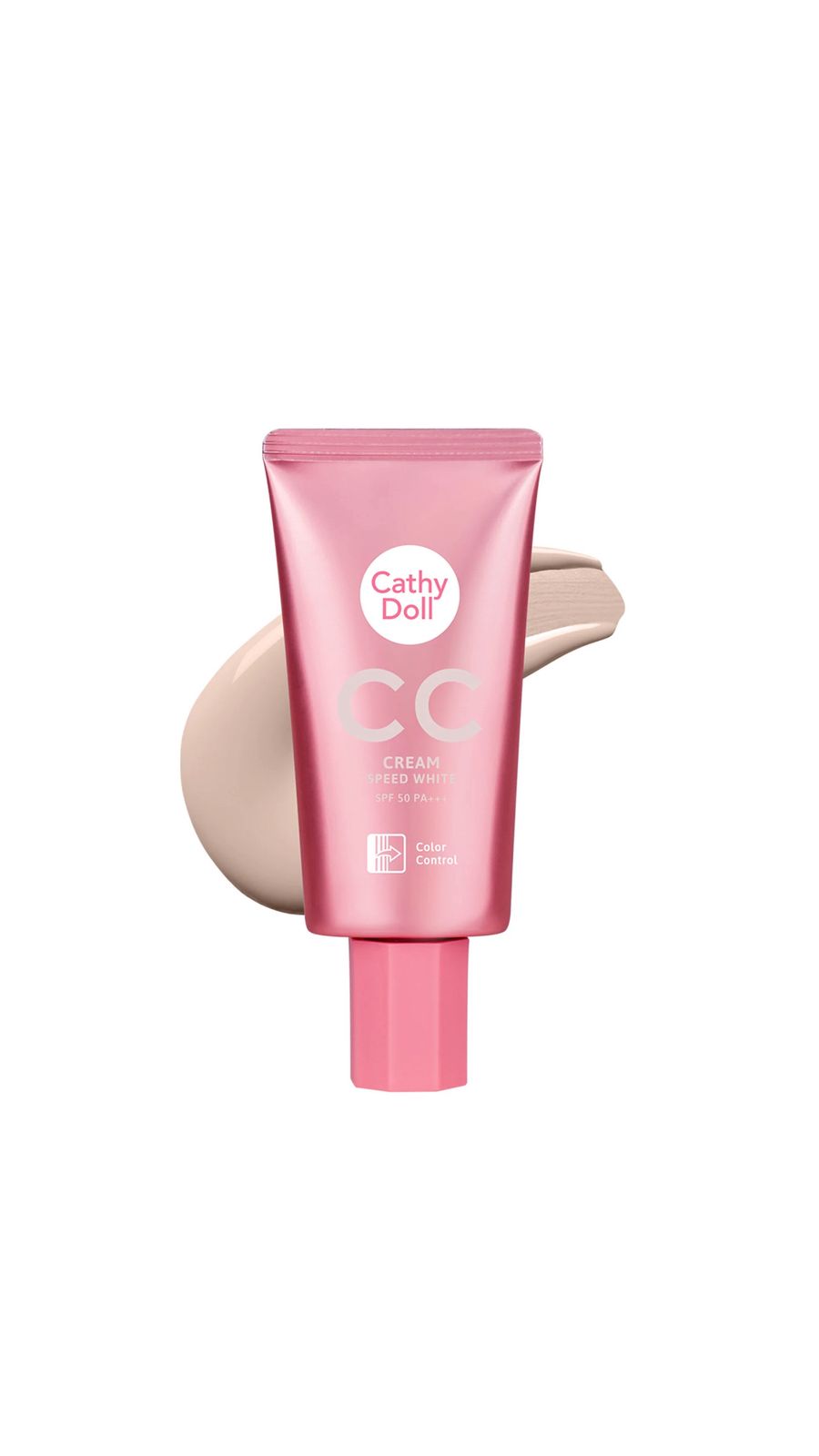 CATHY DOLL CC Cream Speed White spf50 PA+++ -1 Light Beige گاثي دول كريم سي سي للبشرة