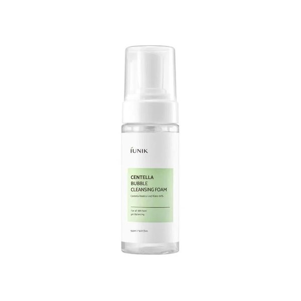 IUNIk Centella Bubble Cleansing Foam 150ml ايونك غسول  بالسنتيلا ينظف بلطف، يرطب البشرة، يهدئ التهيج، ويحافظ على حاجزها
