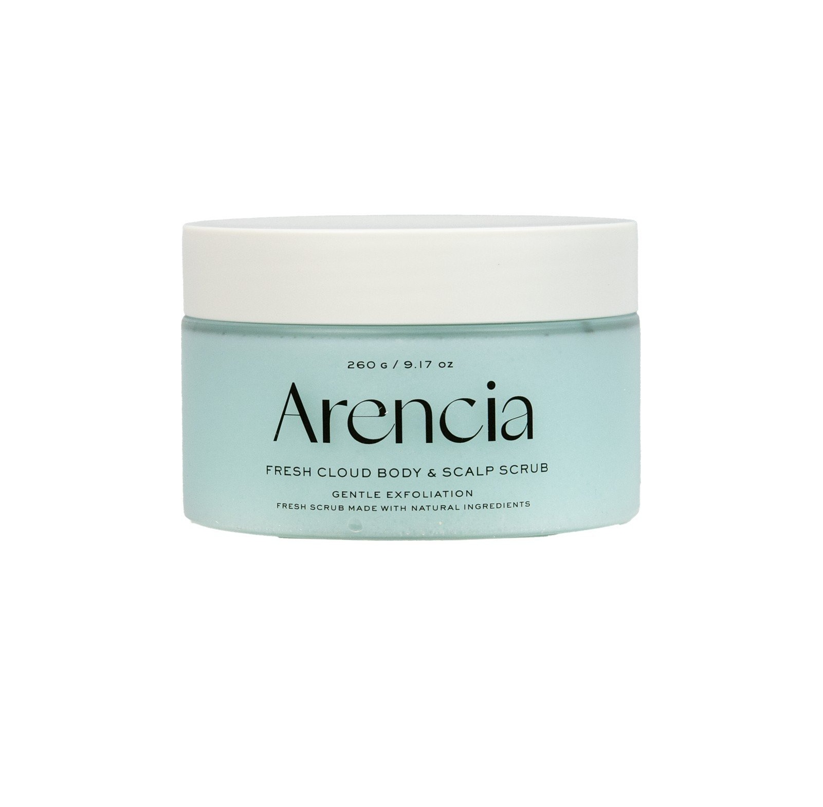 ARENCIA Cloud Body & Scalp Scrub French Mint & Lily 260g ارينسيا مقشر بالنعناع وزنبق الوادي يقشر البشرة وفروة الرأس بملح البحر، ينعمها، وينعشها