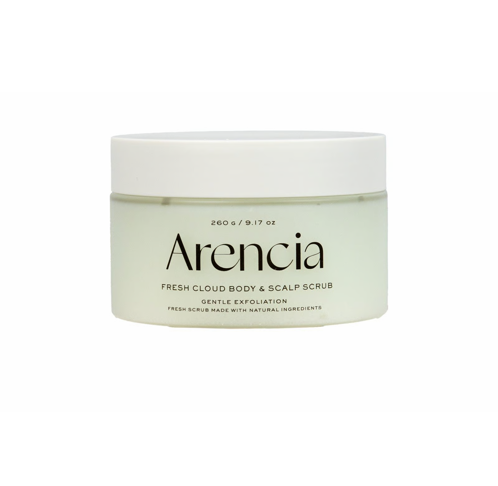 ARENCIA Cloud Body & Scalp Scrub Geranium & Primrose 260g ارينسيا مقشر يقشر البشرة وفروة الرأس، ينعمها، وينعشها
