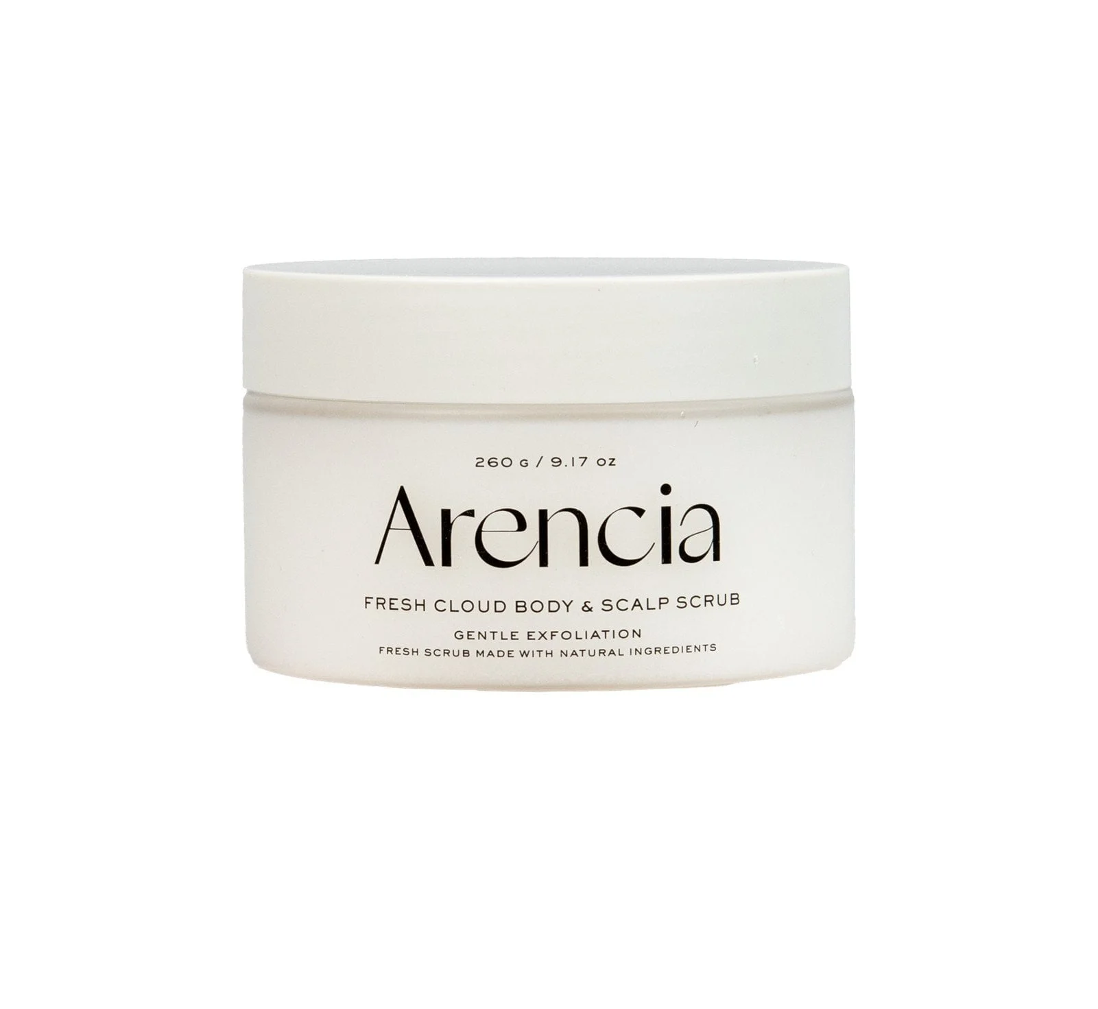 ARENCIA Cloud Body & Scalp Scrub White Tea & Neroli 260g ارينسيا مقشر بالشاي الأبيض وزهر البرتقال ينعم البشرة وفروة الرأس
