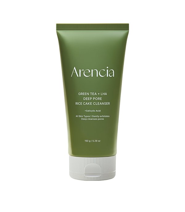 ARENCIA Green + LHA Deep Pore Rice Cake Cleanser 150g ارينسيا غسول لتنظيف البشرة بعمق، إزالة الزيوت والشوائب و تنعيم البشرة 