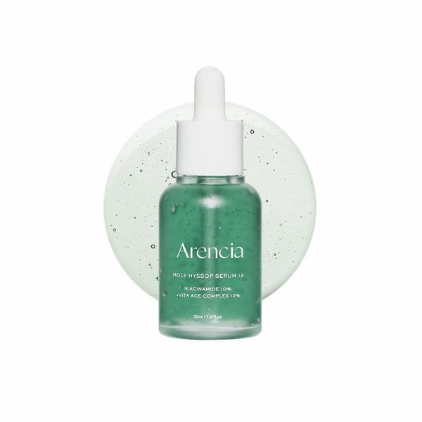 ARENCIA Holy Hyssop Serum 12 30ml ارينسيا سيروم يحتوي نياسيناميد وفيتامينات ACE، يرطب البشرة ويوحد لونها 