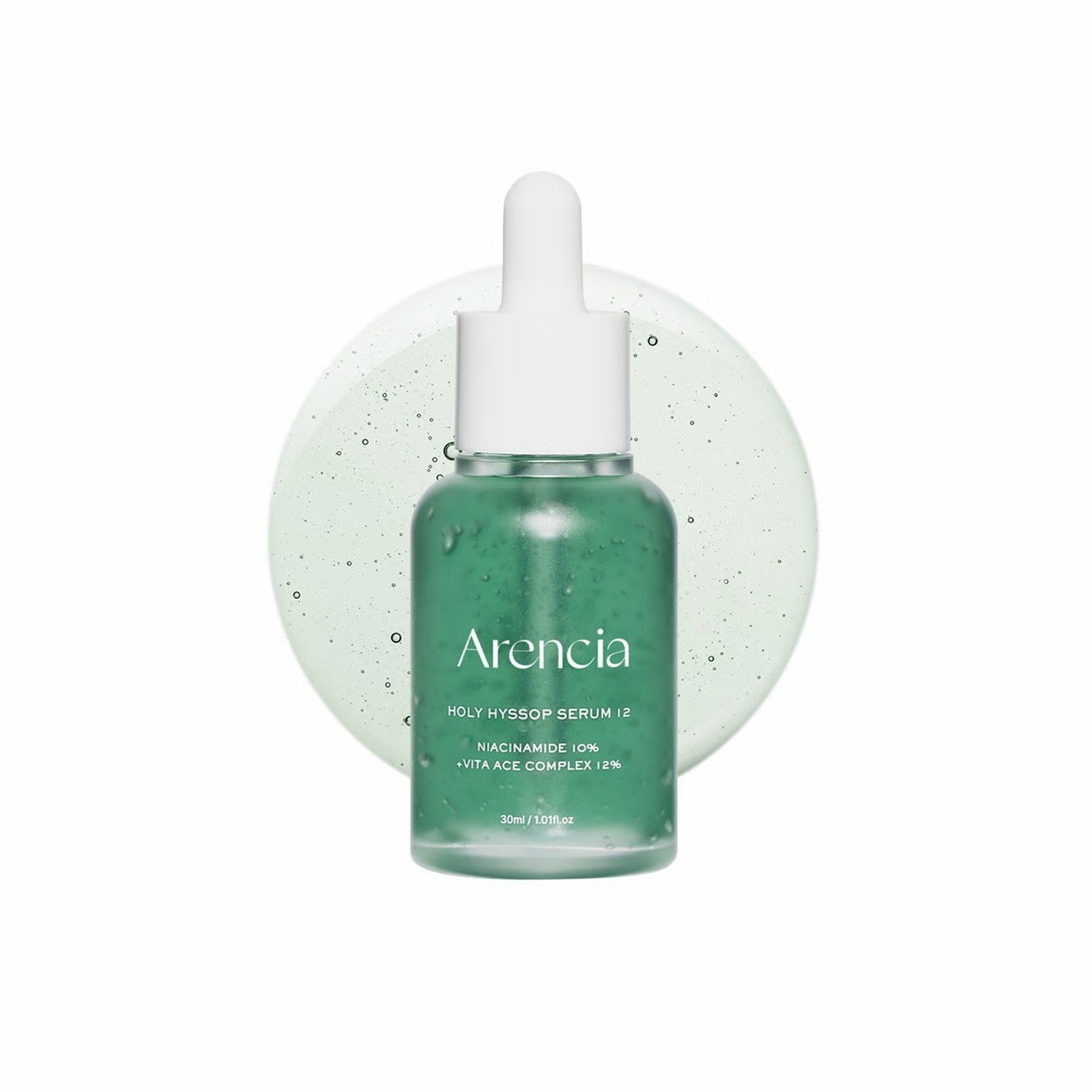 ARENCIA Holy Hyssop Serum 12 30ml ارينسيا سيروم يحتوي نياسيناميد وفيتامينات ACE، يرطب البشرة ويوحد لونها 