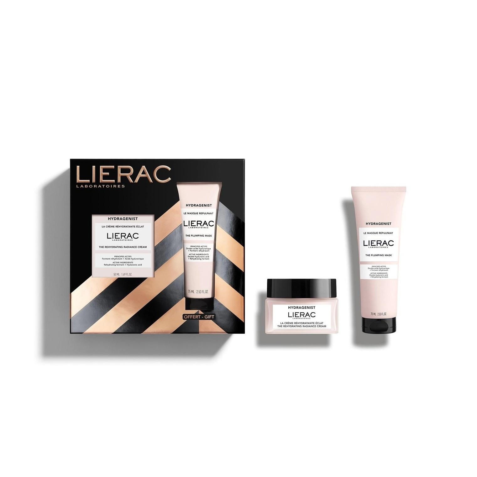 LIERAC Hydragenist Gift Set (Cream 50ml + Mask 75ml)  لايراك مجموعة العناية بالبشرة