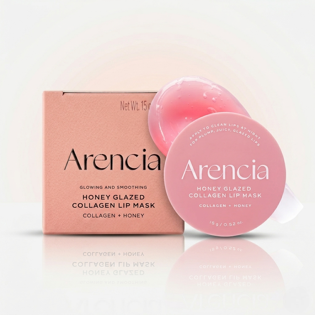 ARENCIA Glowing And Smooothing Honey Glazed Collagen Lip Mask 15g ارينسيا قناع شفاه بالعسل والكولاجين يرطب الشفاه بعمق ويمنحها نعومة