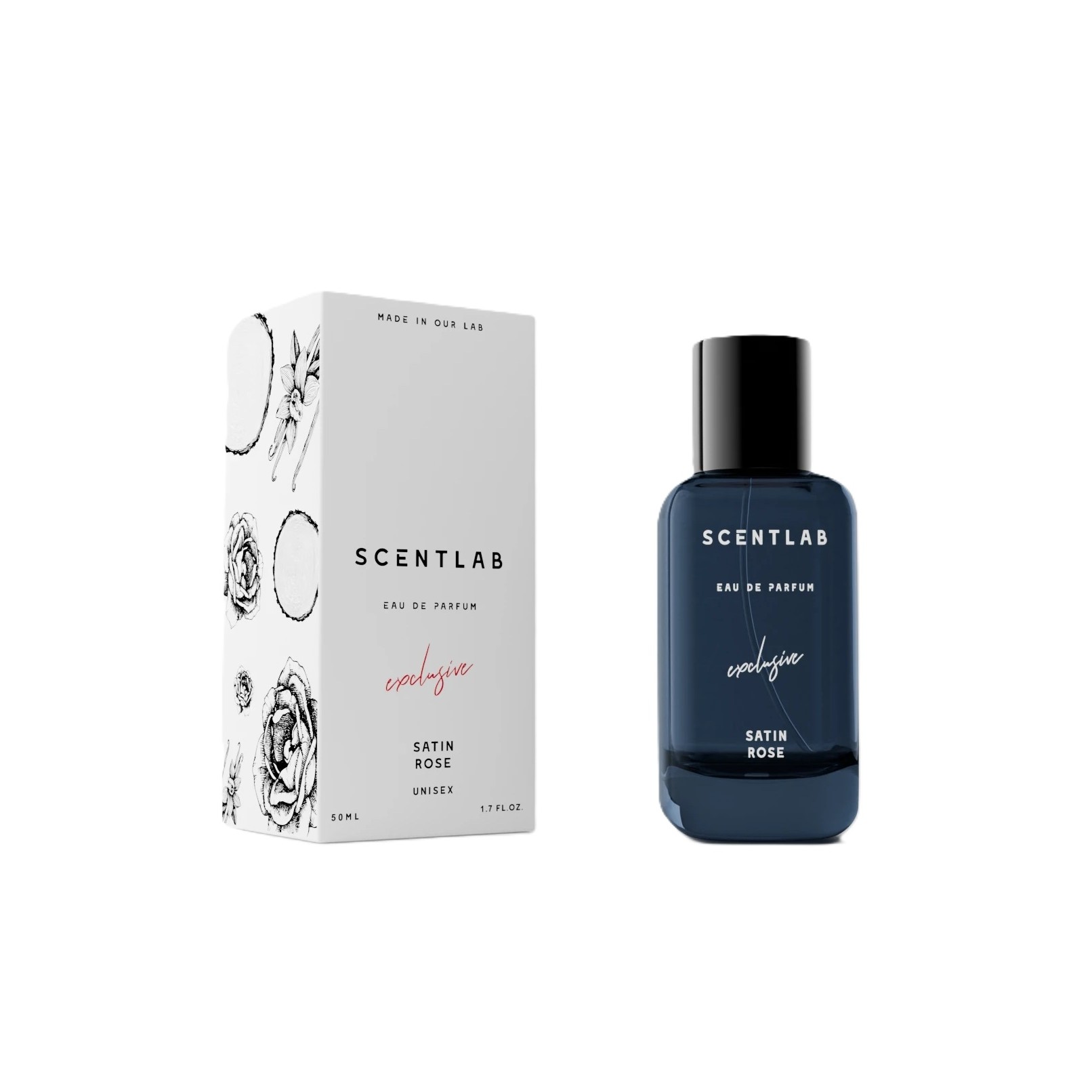 SCENTLAB Satin Rose Exclusive Eau De Parfum for Unisex 50ml سينت لاب عطر للرجال والنساء