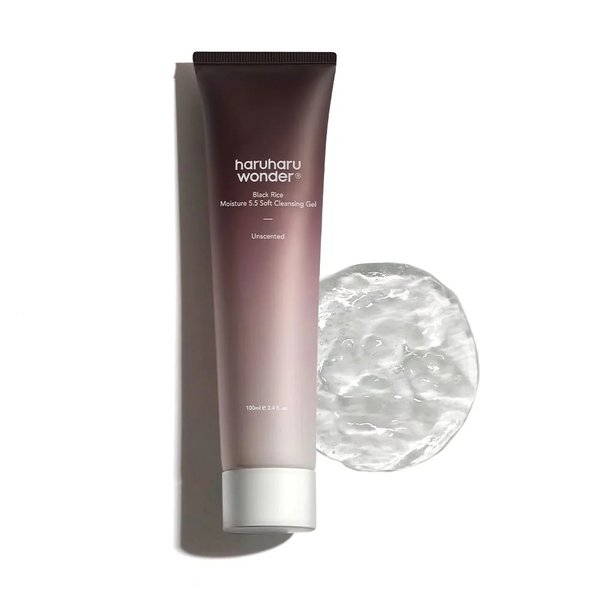 HARUHARU WONDER Black Rice Moisture 5.5 Soft Cleansing Gel 100ml هاروهارو جل تنظيف لطيف ينظف البشرة ويرطبها ويحافظ على توازنها