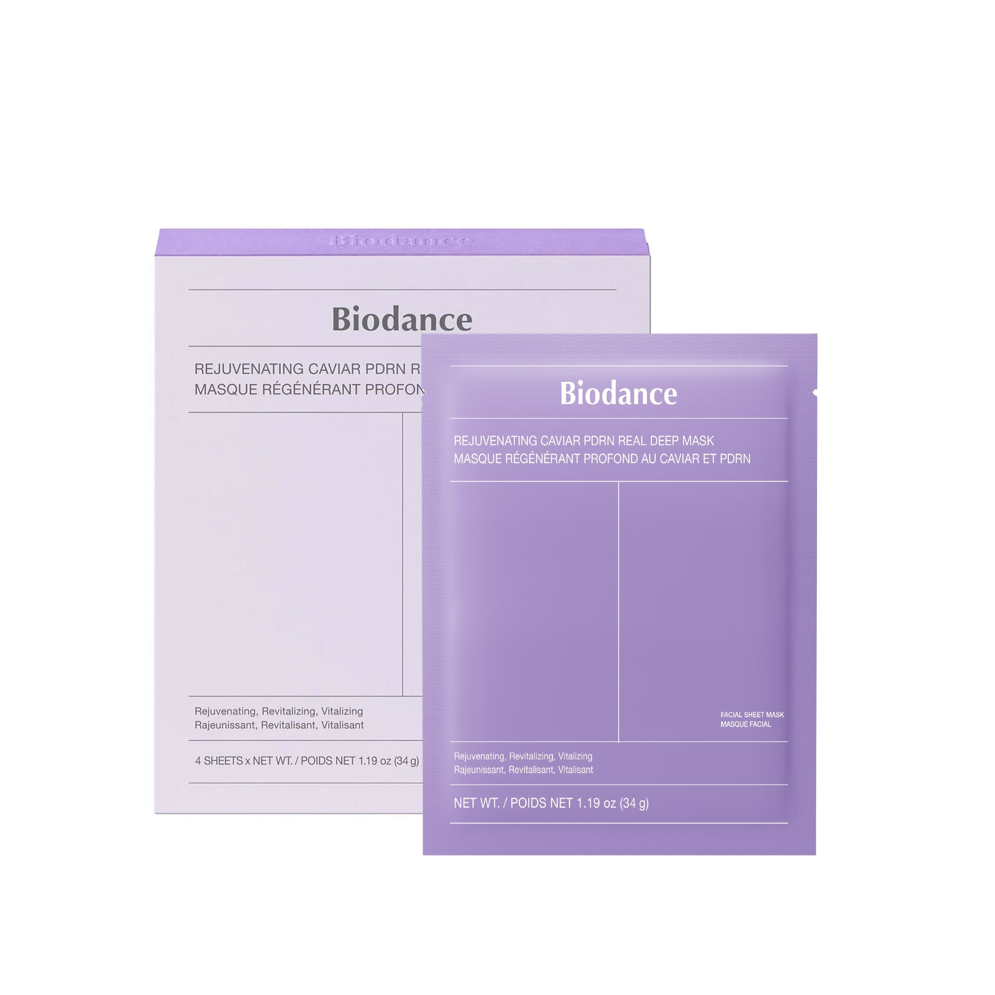 BIODANCE Caviar PDRN Real Deep Mask (4 Pack) بايودانس ماسك مرطب بعمق للبشرة غني بخلاصة الكافيار