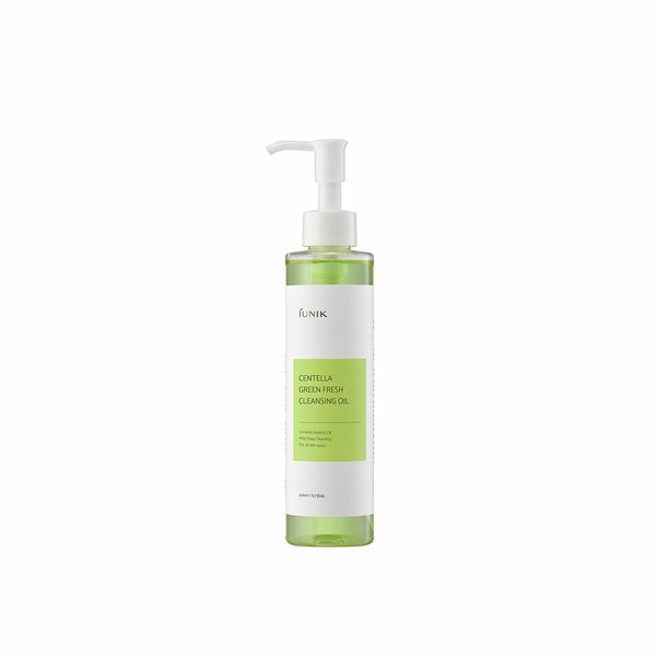 IUNIk Centella Green Fresh Cleansing Oil 200ml ايونيك زيت تنظيف سنتيلا الأخضر يزيل المكياج والشوائب و يرطب البشرة