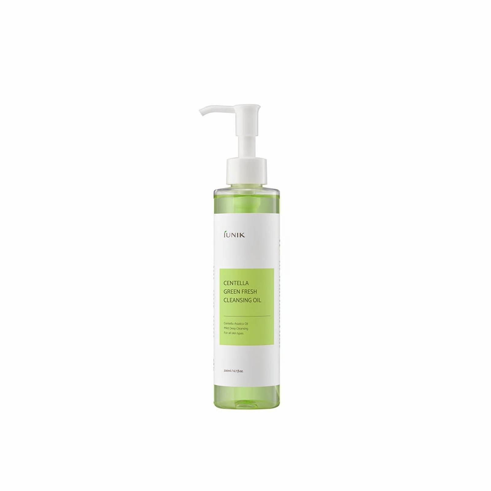 IUNIk Centella Green Fresh Cleansing Oil 200ml ايونيك زيت تنظيف سنتيلا الأخضر يزيل المكياج والشوائب و يرطب البشرة