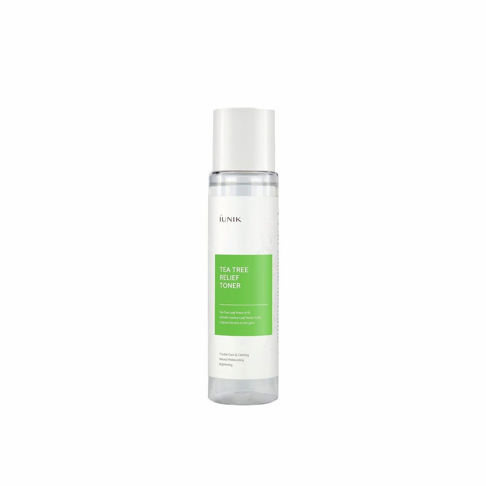 IUNIk Tea Tree Relief Toner 200ml ايونيك تونر بخلاصة شجرة الشاي والسنتيلا يهدئ البشرة الحساسة، يرطبها، يغذيها، ويحميها من المهيجات