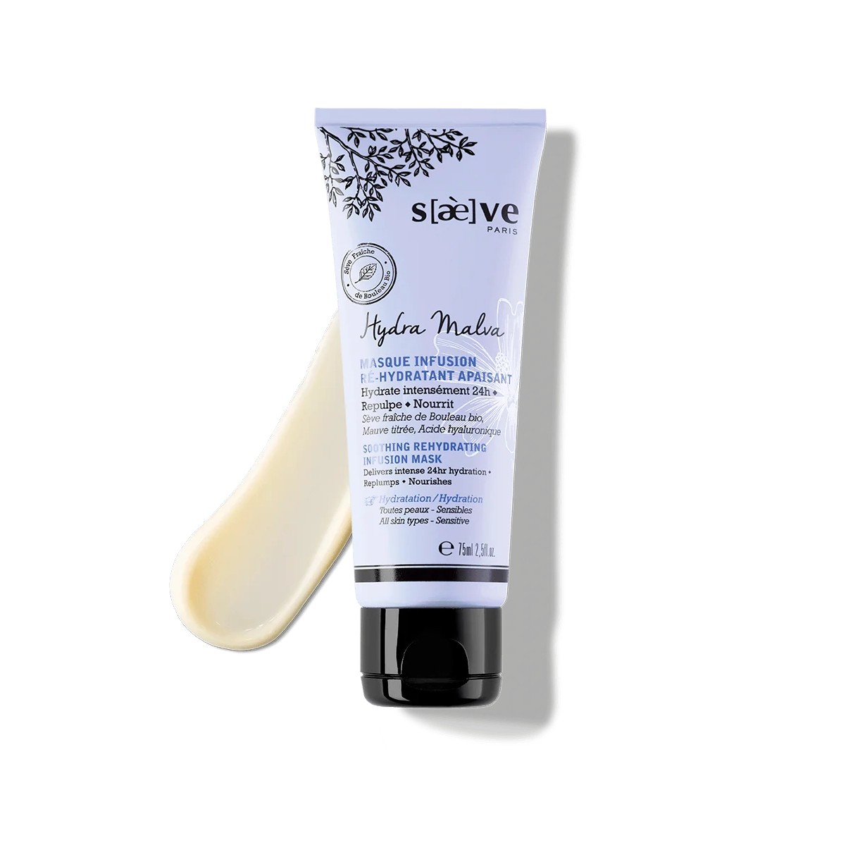SAEVE PARIS Hydra Malva Soothing Rehydrating Infusion Mask 75ml ساييف ماسك ترطيب مهدئ يعزز الترطيب العميق، يخفف التعب و ينعّم الجفاف