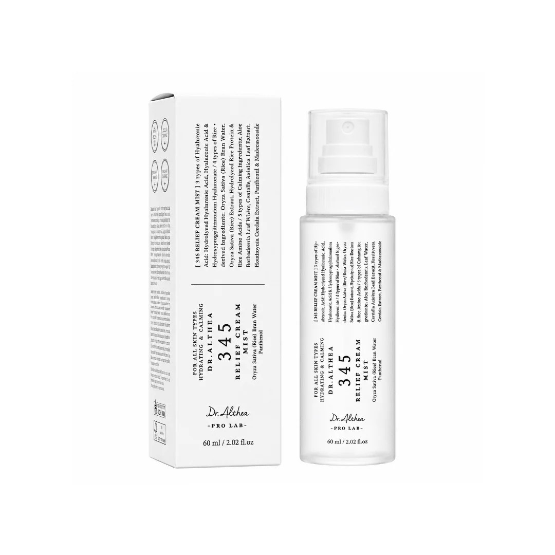 DR.ALTHEA 345 Relief Cream Mist 60ml دكتور الثيا مست مرطب يهدئ الاحمرار، ويقوي حاجز البشرة