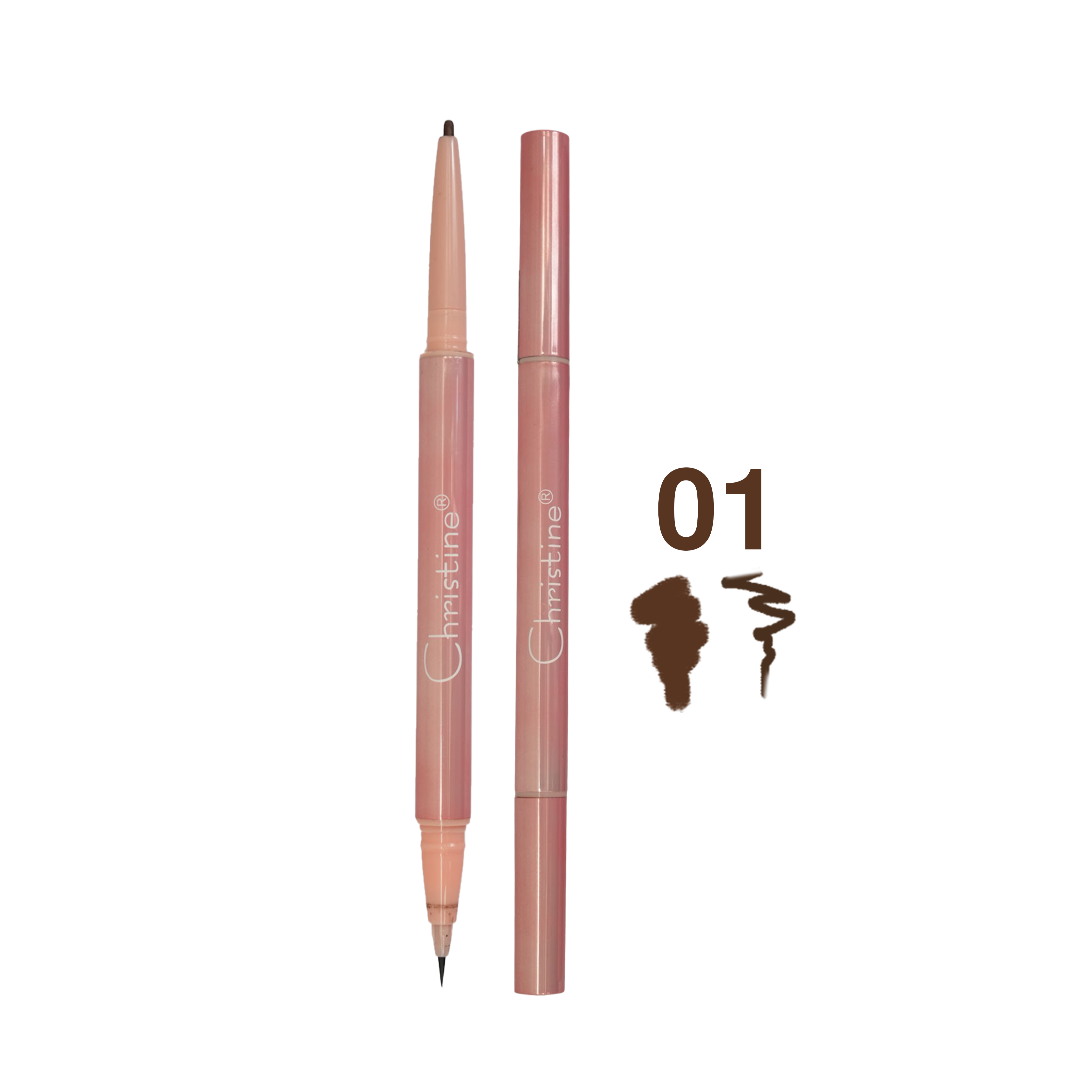 CHRISTINE 2 in 1 Eyeliner & Eyebrow Pencil  كريستين قلم لاينر مزدوج لتحديد العيون الحواجب 