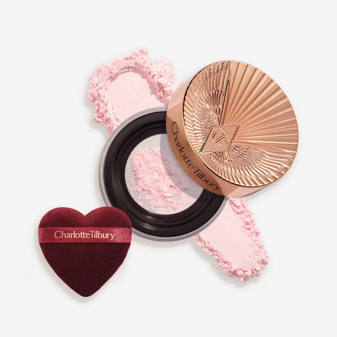CHARLOTTE'S TILLBURY AIRBRUSH FLAWLESS BLUR LOOSE POWDER 10g - BRIGHTENING PINK  تشارلوت بودرة سائبة لتثبيت المكياج