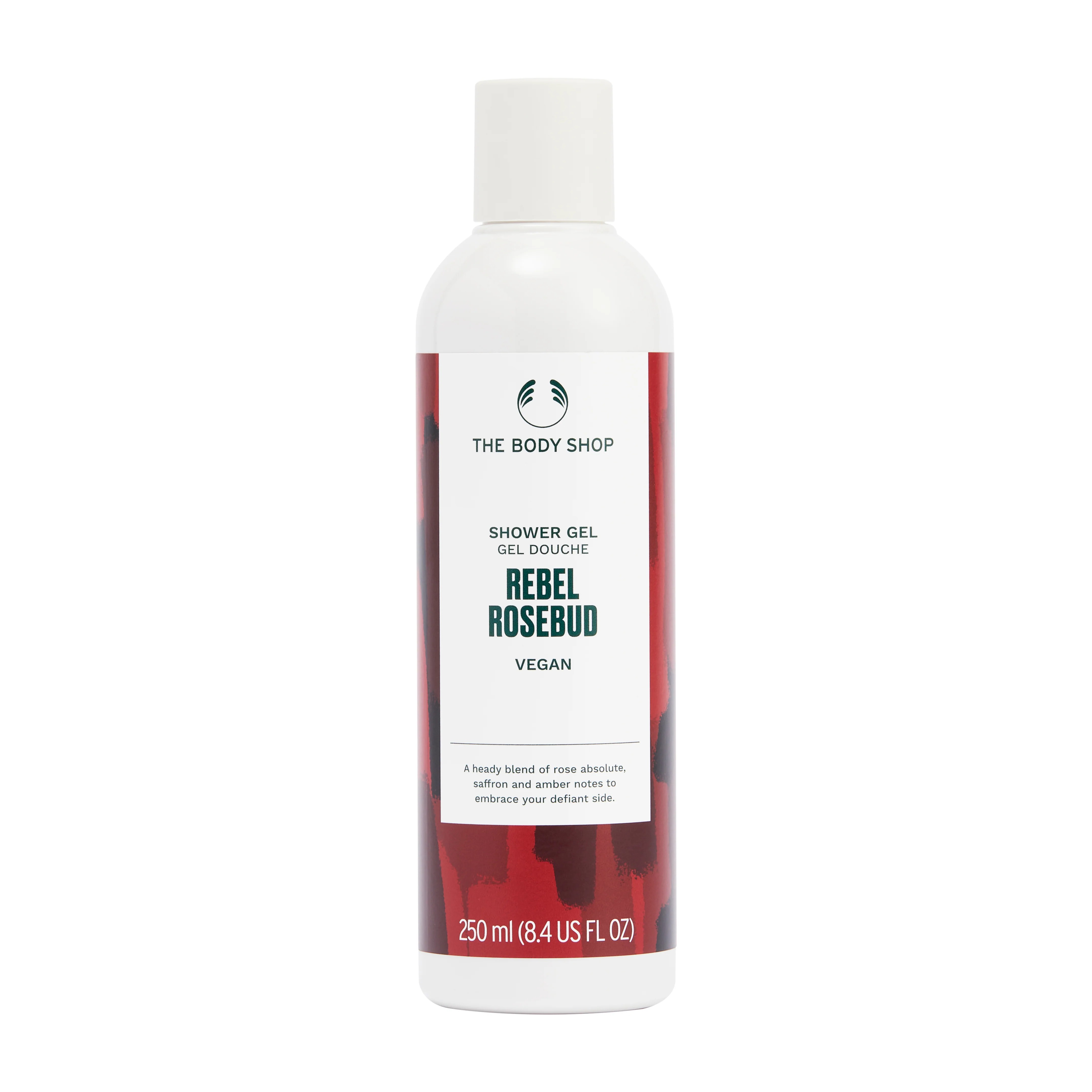 THE BODY SHOP Shower Gel - Rebel Rosebud 250ml ذا بدي شوب غسول استحمام رغوي ينظف البشرة وينعشها ويمنحها رائحة وردية