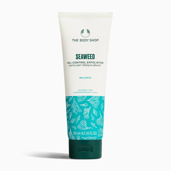 THE BODY SHOP Seaweed Oil-Control Exfoliator 125ml ذا بودي شوب مقشر الطحالب البحرية يزيل الخلايا الميتة ويوازن مظهر البشرة الدهنية