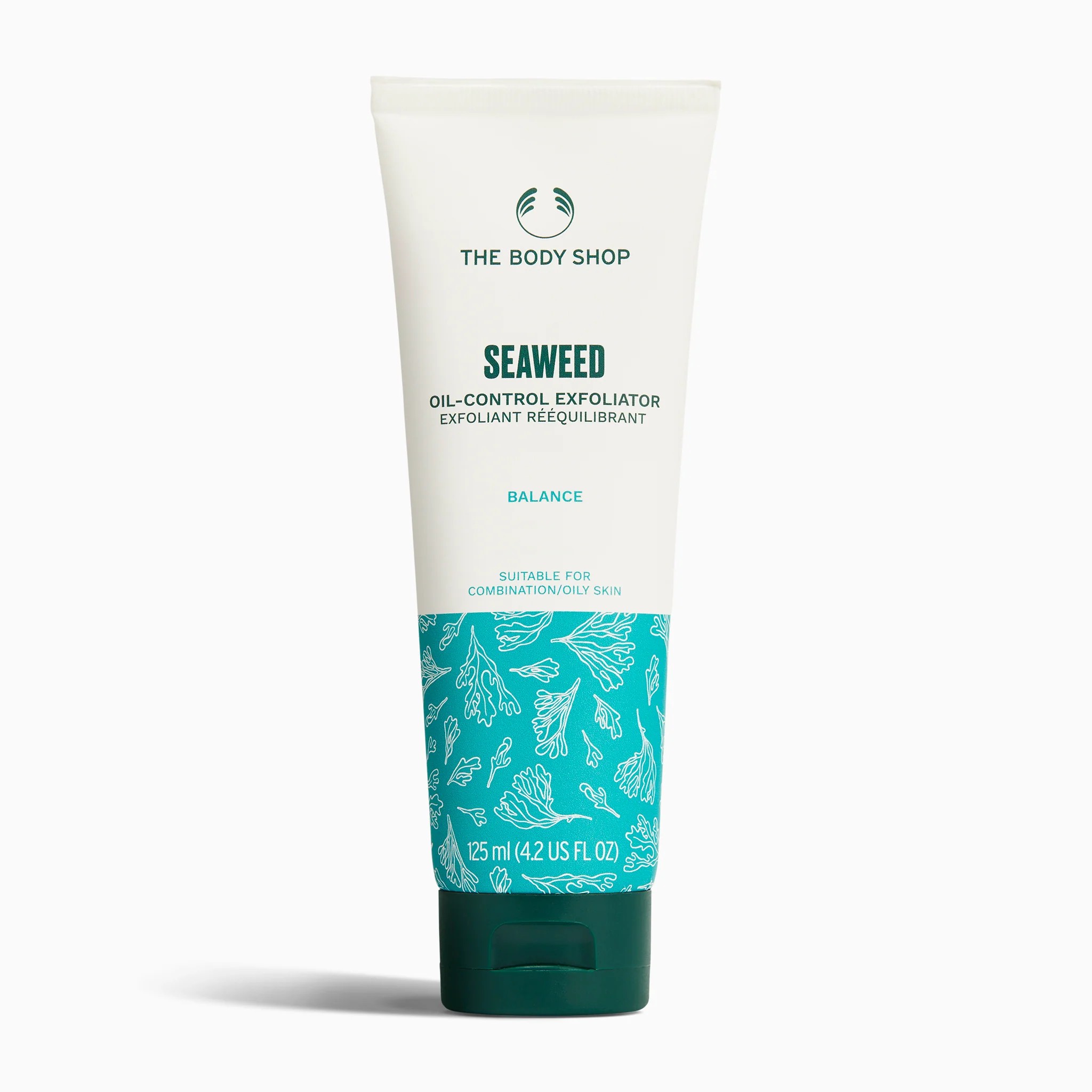 THE BODY SHOP Seaweed Oil-Control Exfoliator 125ml ذا بودي شوب مقشر الطحالب البحرية يزيل الخلايا الميتة ويوازن مظهر البشرة الدهنية 