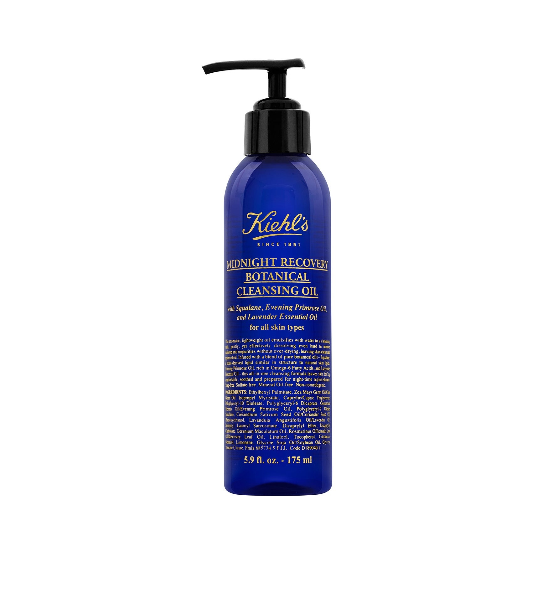 KIEHL’S Midnight Recovery Botanical Cleansing Oil 175ml كيلز غسول زيتي مزيل للميكاب