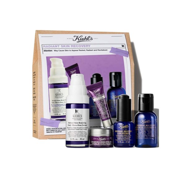KIEHL’S Radiant Skin Recovery Set كيلز مجموعة عناية بالبشرة لتنظيفها وتجديدها وترطيبها وتفتيحها وتعزيز نضارتها