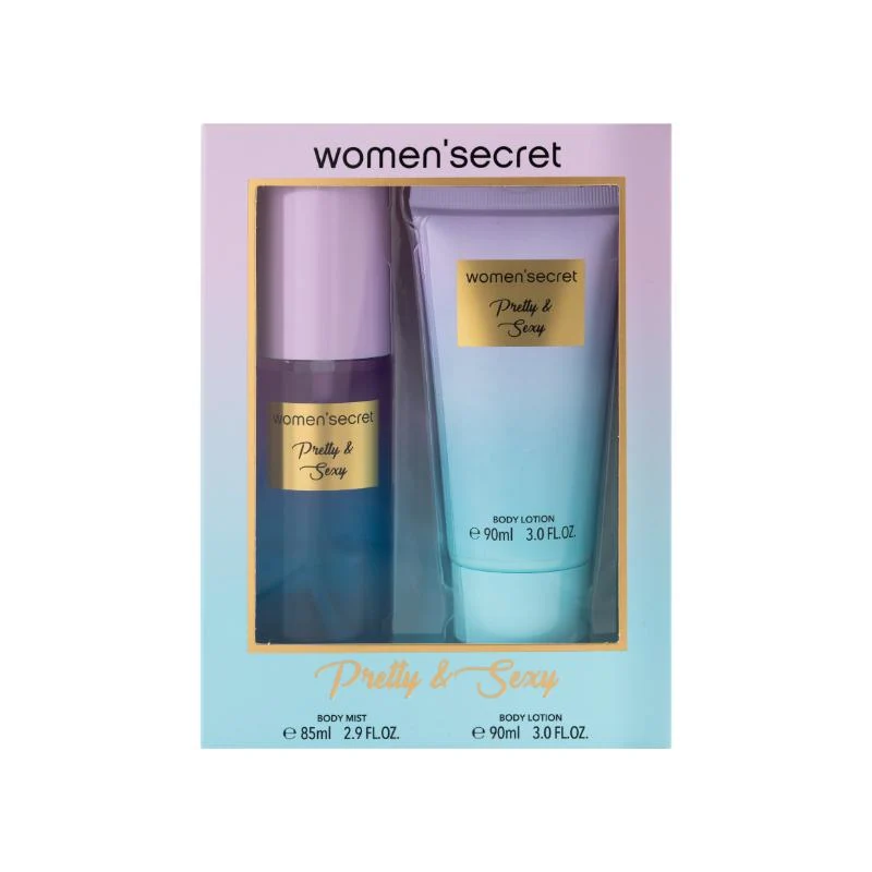 WOMEN’SECRET Pretty and Sexy Set (Body mist 85ml + Lotion 90ml)  ومن سيكرت مجموعة العناية بالجسم