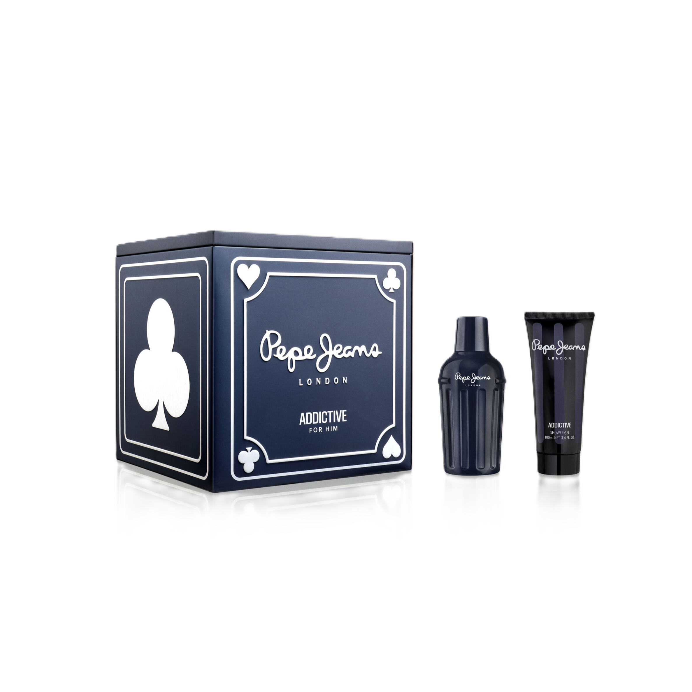 PEPE JEANS Addictive Gift Set for Him (Eau de Parfum 100ml + Body Lotion 100ml) بيبي جينز مجموعة هدايا للرجال