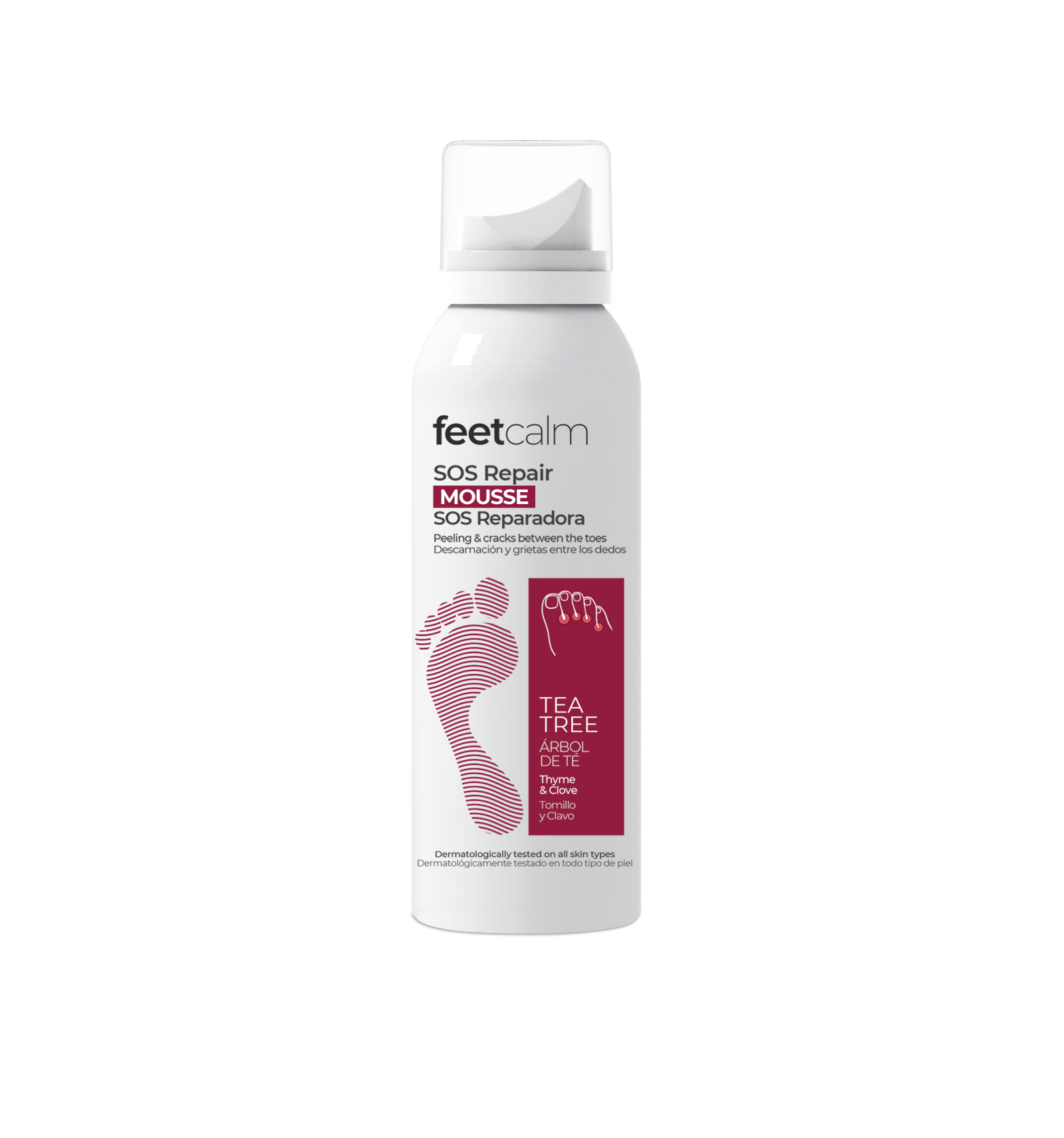FEET CALM SOS Repair Mousse 75ml فيت كالم رغوة علاجية لقدم الرياضي تهدئ الحكة والاحمرار وتقشر والتشققات