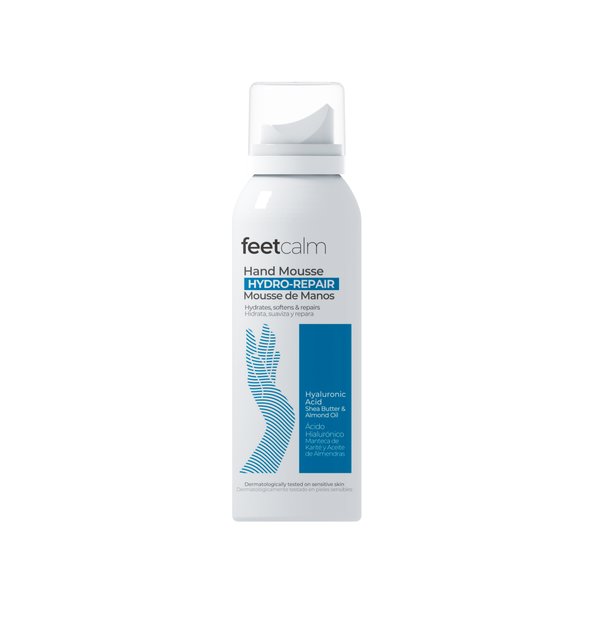 FEET CALM Hand Mousse Hydro-Repair 75ml فيت كالم رغوة لليدين الجافتين والمتشققتين ترطب البشرة بعمق وترمم حاجزها