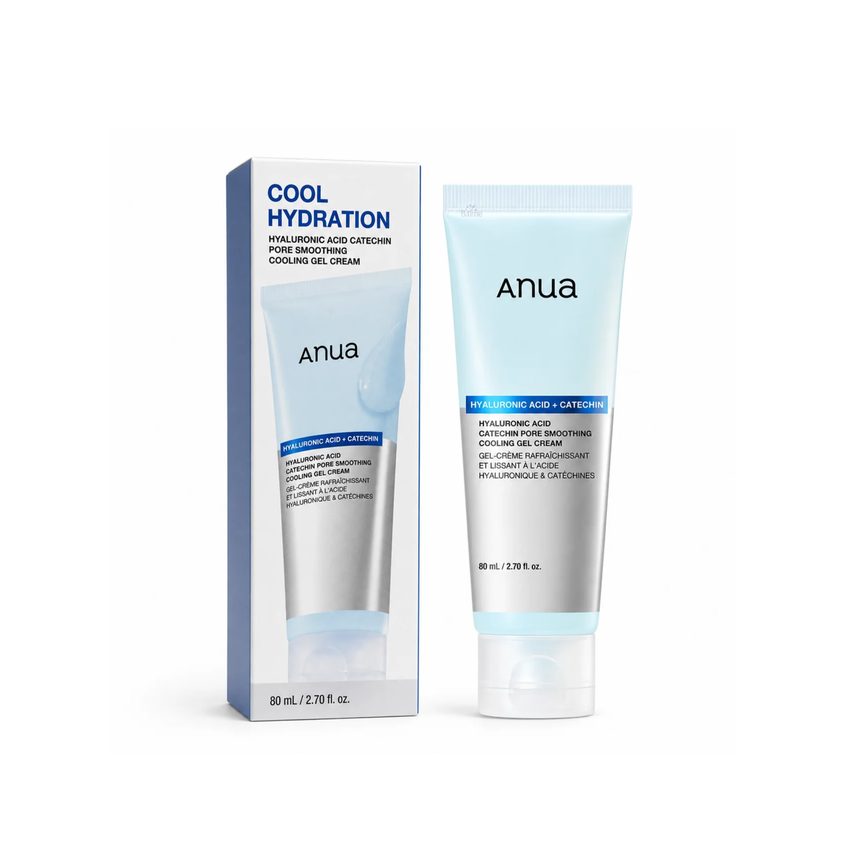 ANUA Hyaluronic Acid Catechin Pore Smoothing Cooling Gel Cream 80ml انوا كريم جل يرطب البشرة ويحسن مظهر المسام غني بحمض الهيالورونيك والكاتشين