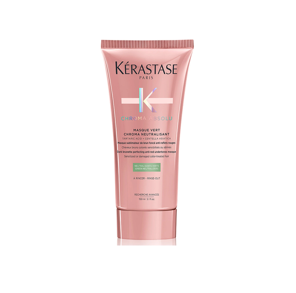 KERASTASE Chroma Absolu Masque Vert Chroma Neutralisant Mask 150ml  كرستاس ماسك يعادل درجات اللون الاحمر لجميع انواع الشعر