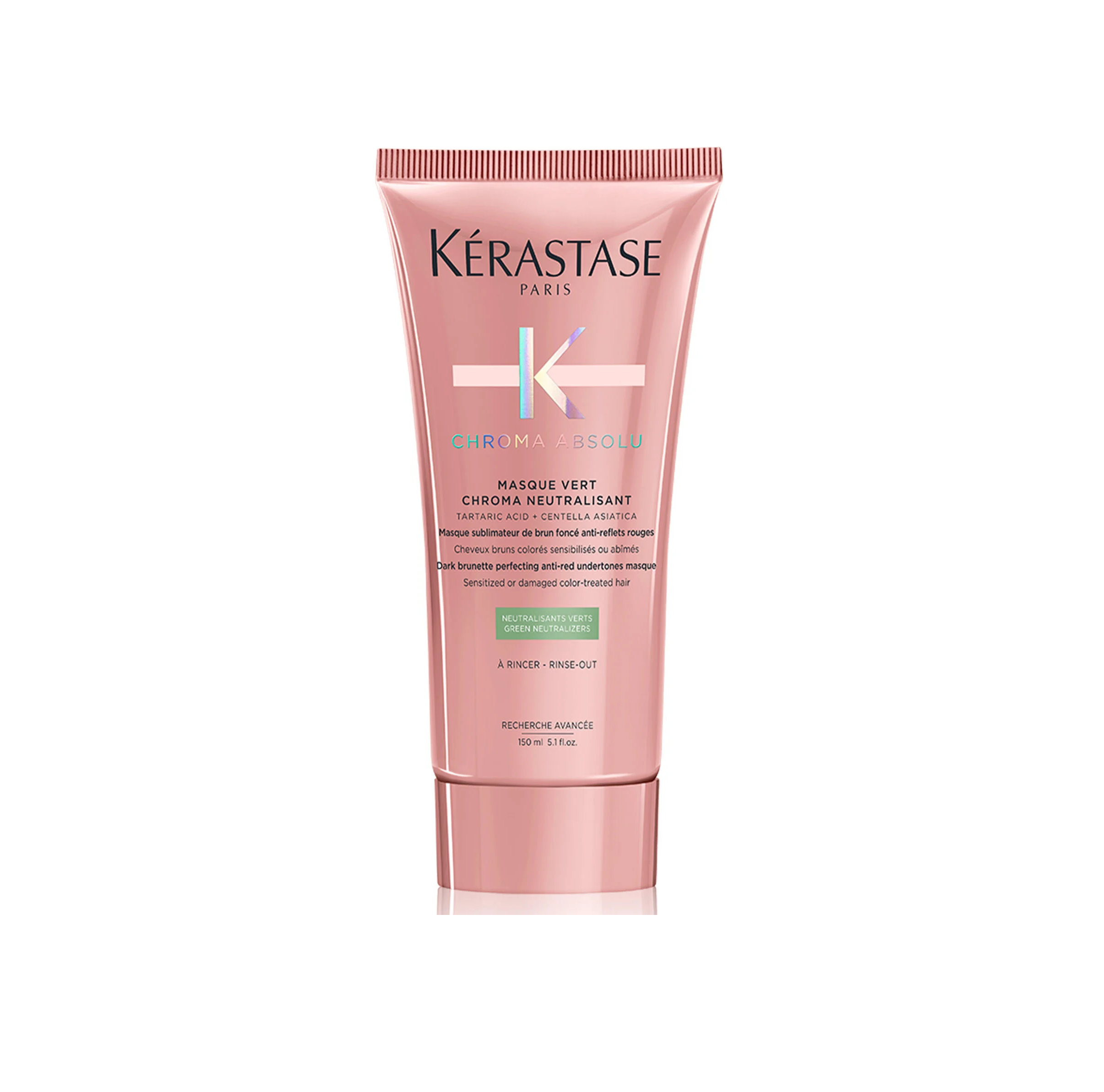 KERASTASE Chroma Absolu Masque Vert Chroma Neutralisant Mask 150ml  كرستاس ماسك يعادل درجات اللون الاحمر لجميع انواع الشعر