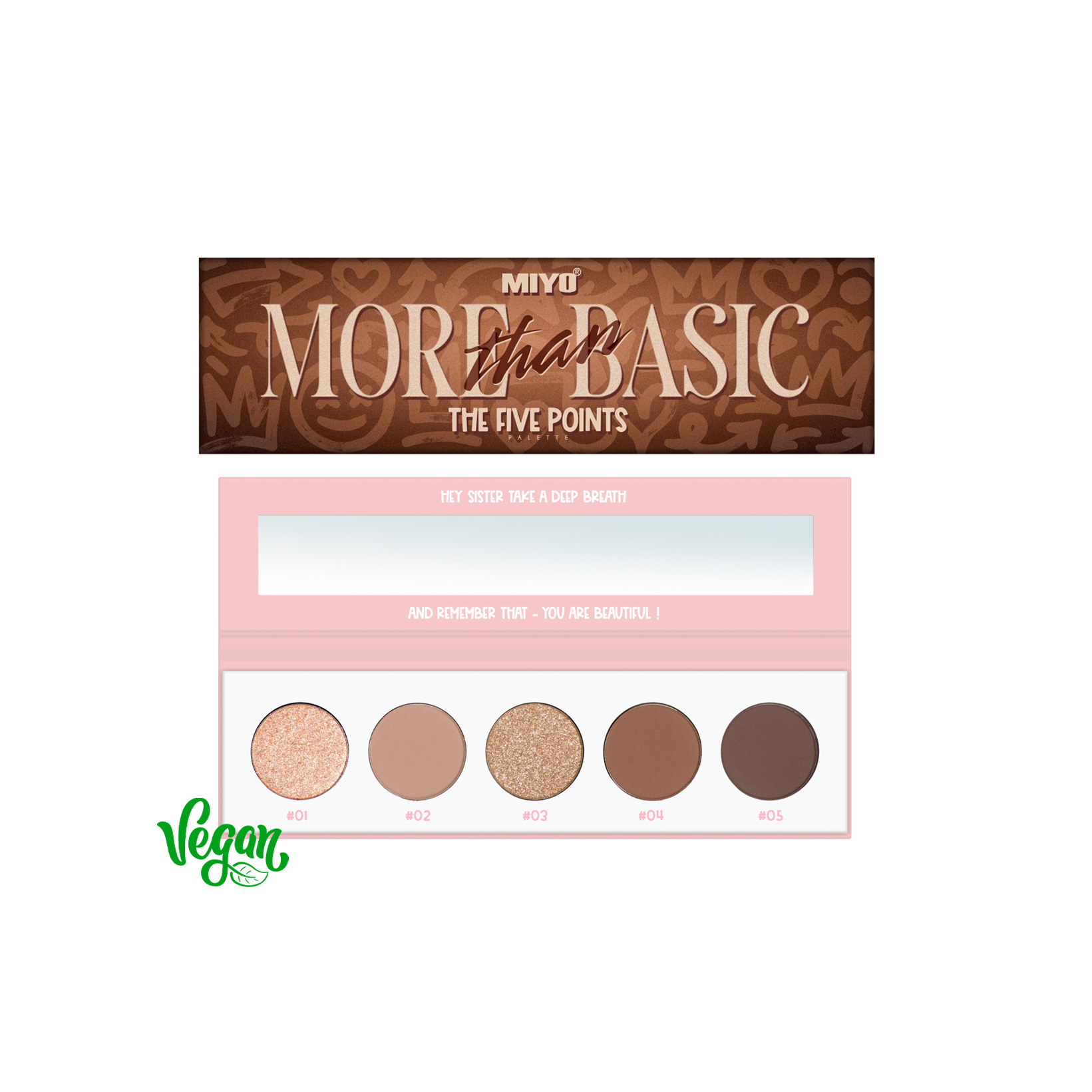 MIYO FIVE POINTS PALETTE - 37 MORE THAN BASIC ميو باليت ظلال العيون