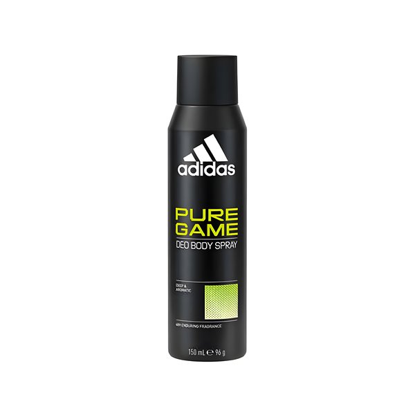 ADIDAS Pure Game Deo Body Spray 150ml أديداس مزيل العرق يمنح رائحة منعشة تدوم 48 ساعة