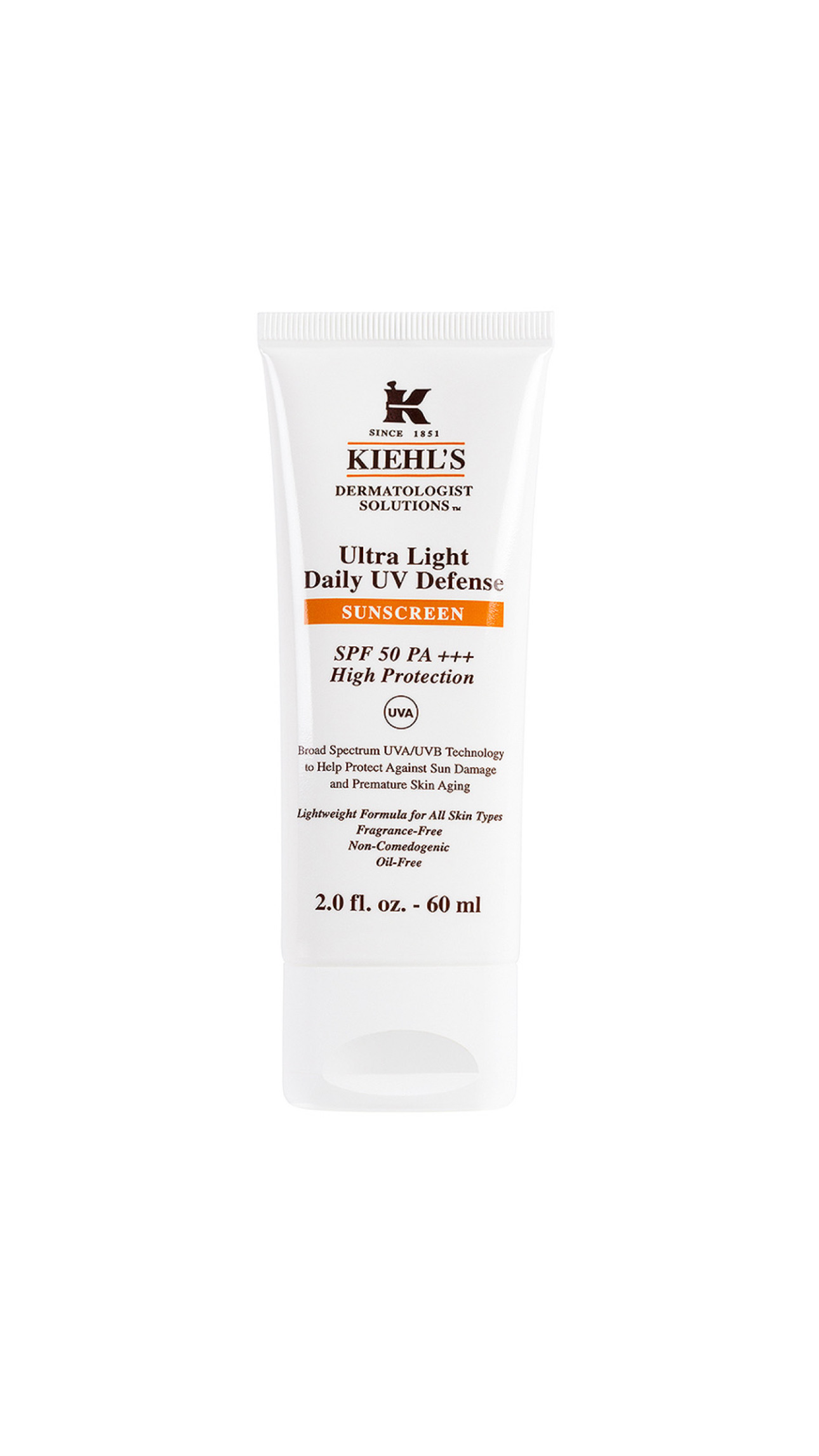 KIEHL'S DERMATOLOGIST SOLUTIONS ULTRA LIGHT DAILY UV DEFENSE SUNSCREEN SPF 50 PA++++ HIGH PROTECTION 60ml كيلز واقي شمس للبشرة