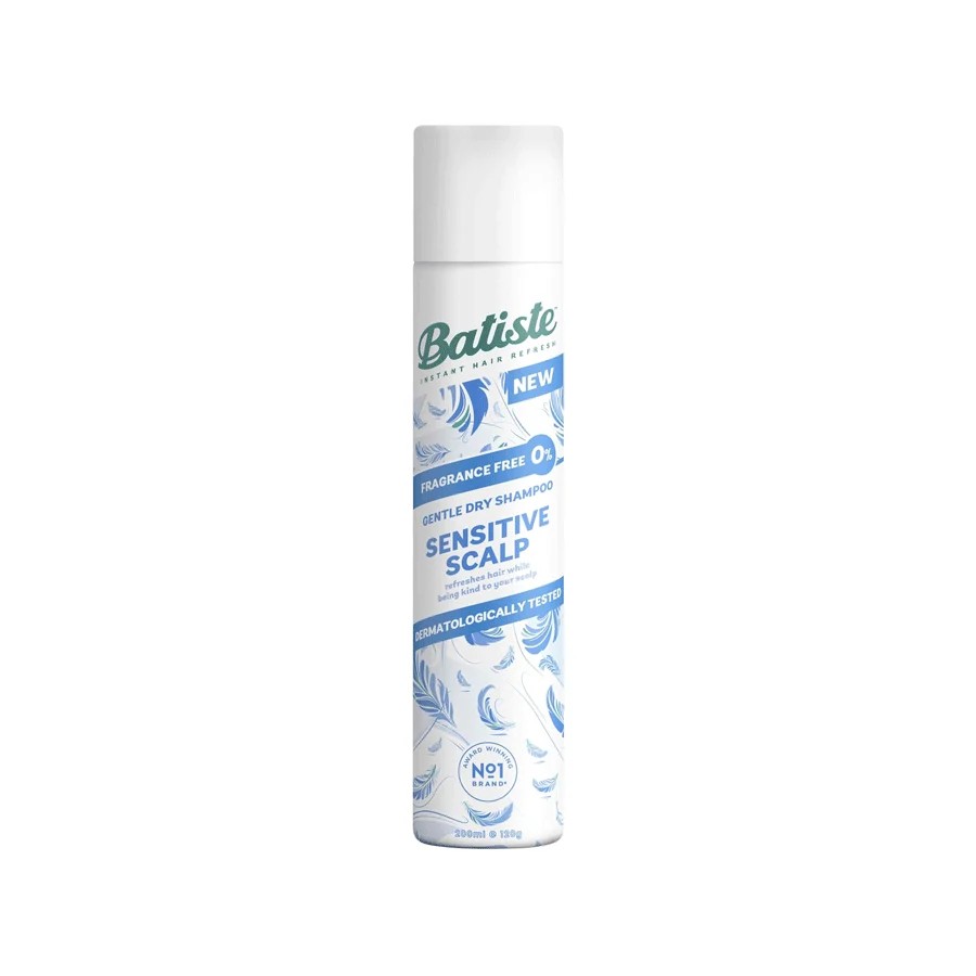 BATISTE Fragrance Free Dry Shampoo - Sensitive Scalp 200ml باتست شامبو جاف لطيف لفروة الرأس الحساسة يمتص الزيوت وينعش الشعر