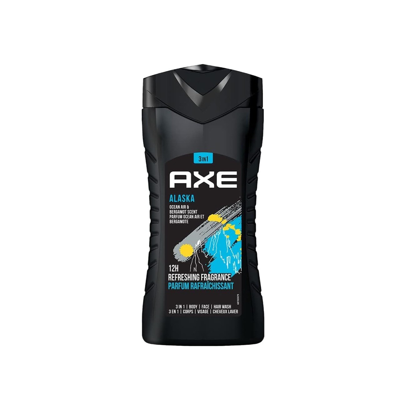AXE 3 in 1 Shower Gel Alaska 400ml – Ocean Air & Bergamot اكس غسول عطري منعش للجسم برائحة هواء المحيط والبرغموت