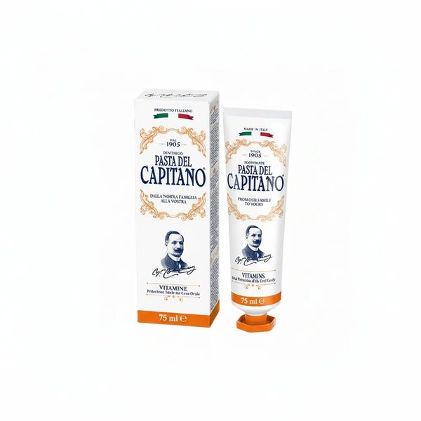 CAPITANO Vitamine Fresh Mint Toothpaste 75ml كابيتانو معجون أسنان بالنعناع والمنثول ينظف الأسنان