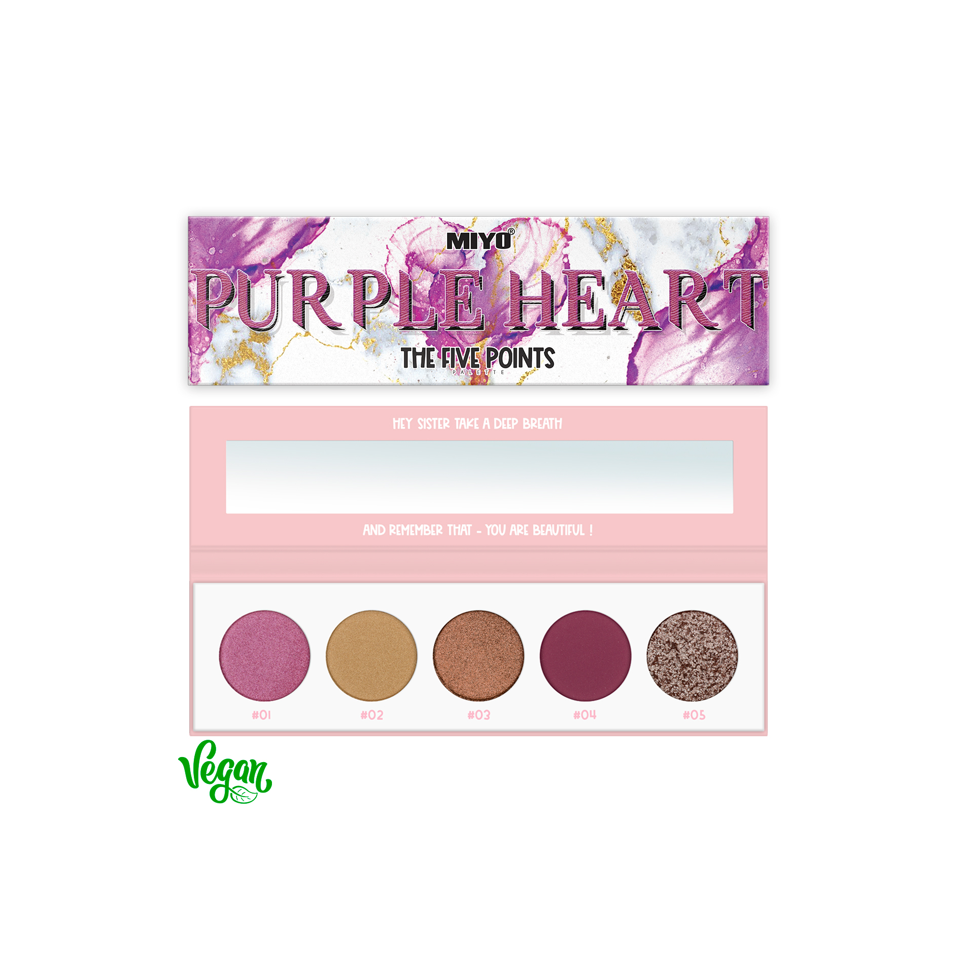 MIYO FIVE POINTS PALETTE - 27 Purple Heart ميو باليت ظلال العيون