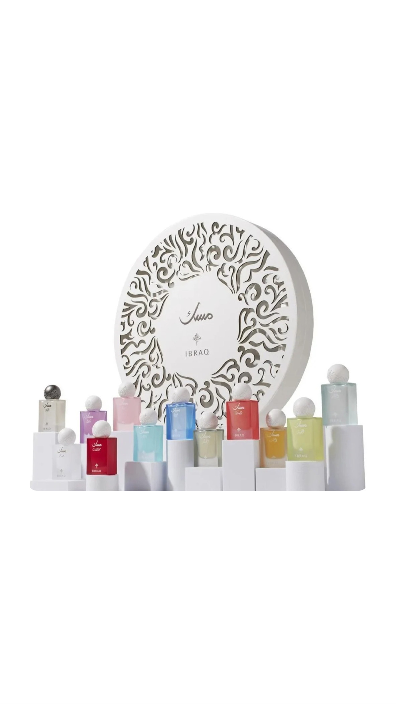 (IBRAQ BY IBRAHIM AL QURAHI MUSK COLLECTION (12x20ml إبراق باي إبراهيم القرشي بگج هدايا مجموعة عطور مسك للجنسين