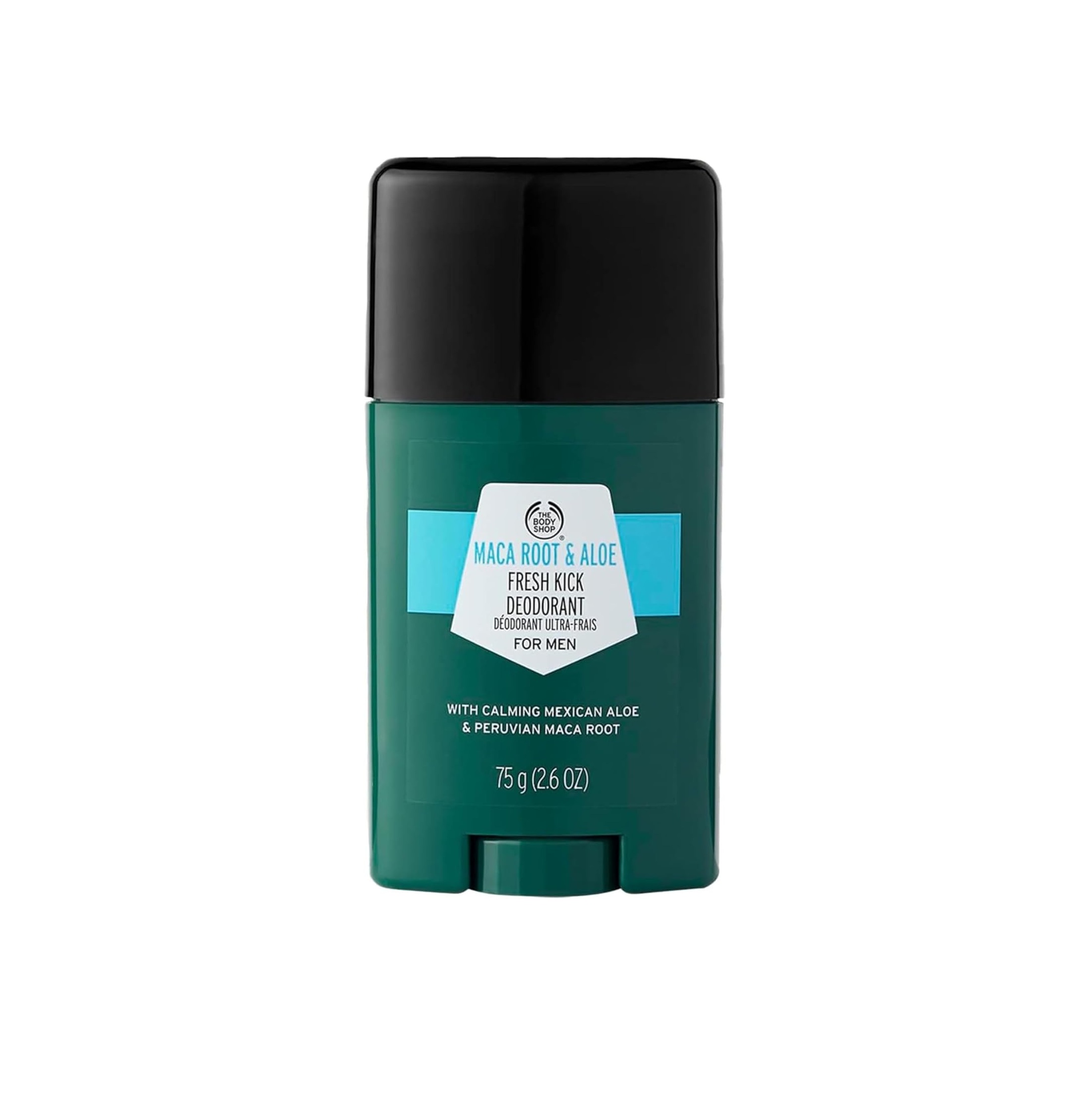 THE BODY SHOP Maca Root & Aloe Fresh Kick Deodorant 75g ذا بودي شوب مزيل تعرق يمنح انتعاشًا مع خلاصة الماكا والصبار