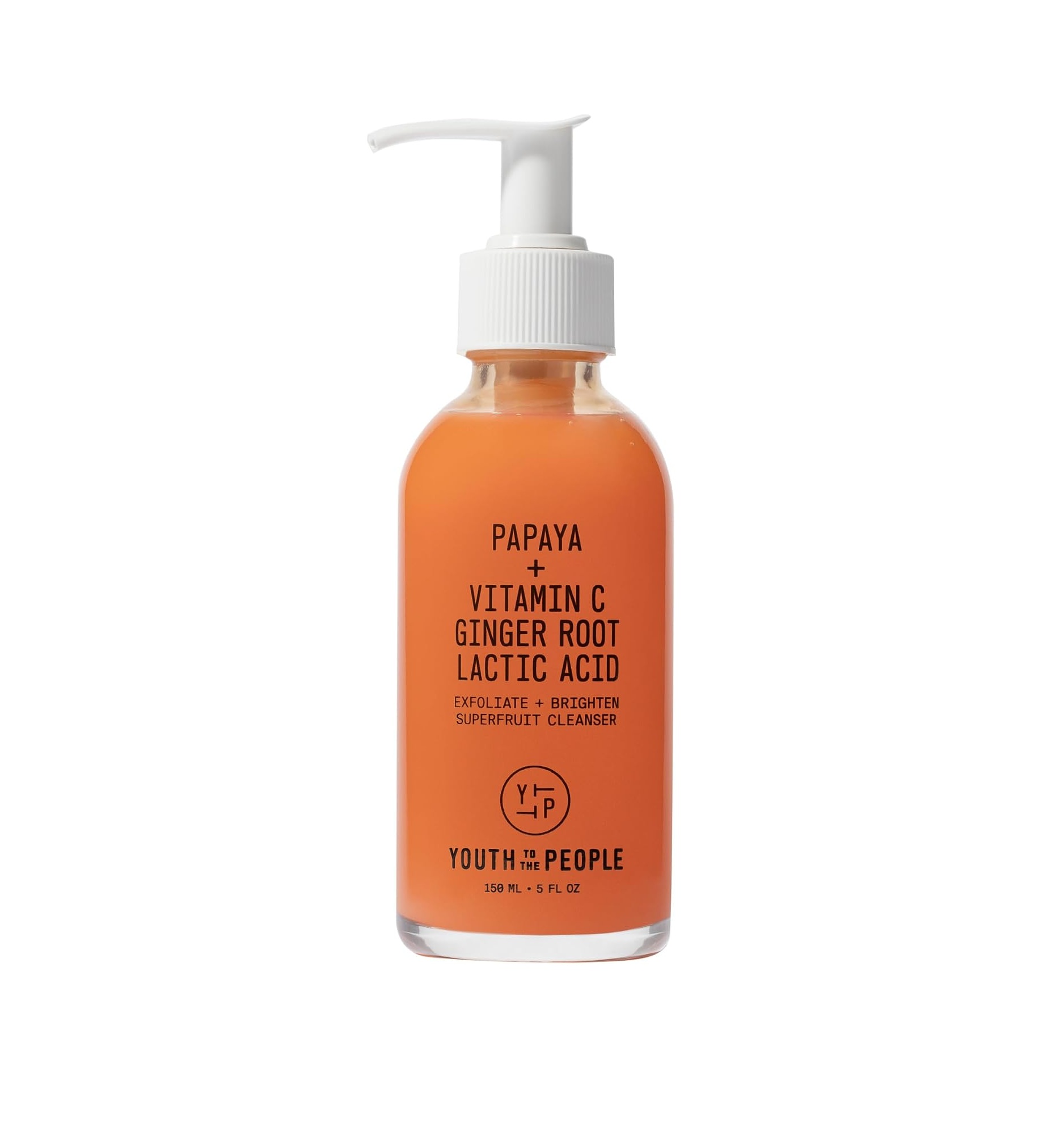 YOUTH TO THE PEOPLE Papaya + Vitamin c Cleanser Face Wash 150ml يوث تو ذا بيبول غسول للبشرة يقشر ويفتح وينظف البشرة