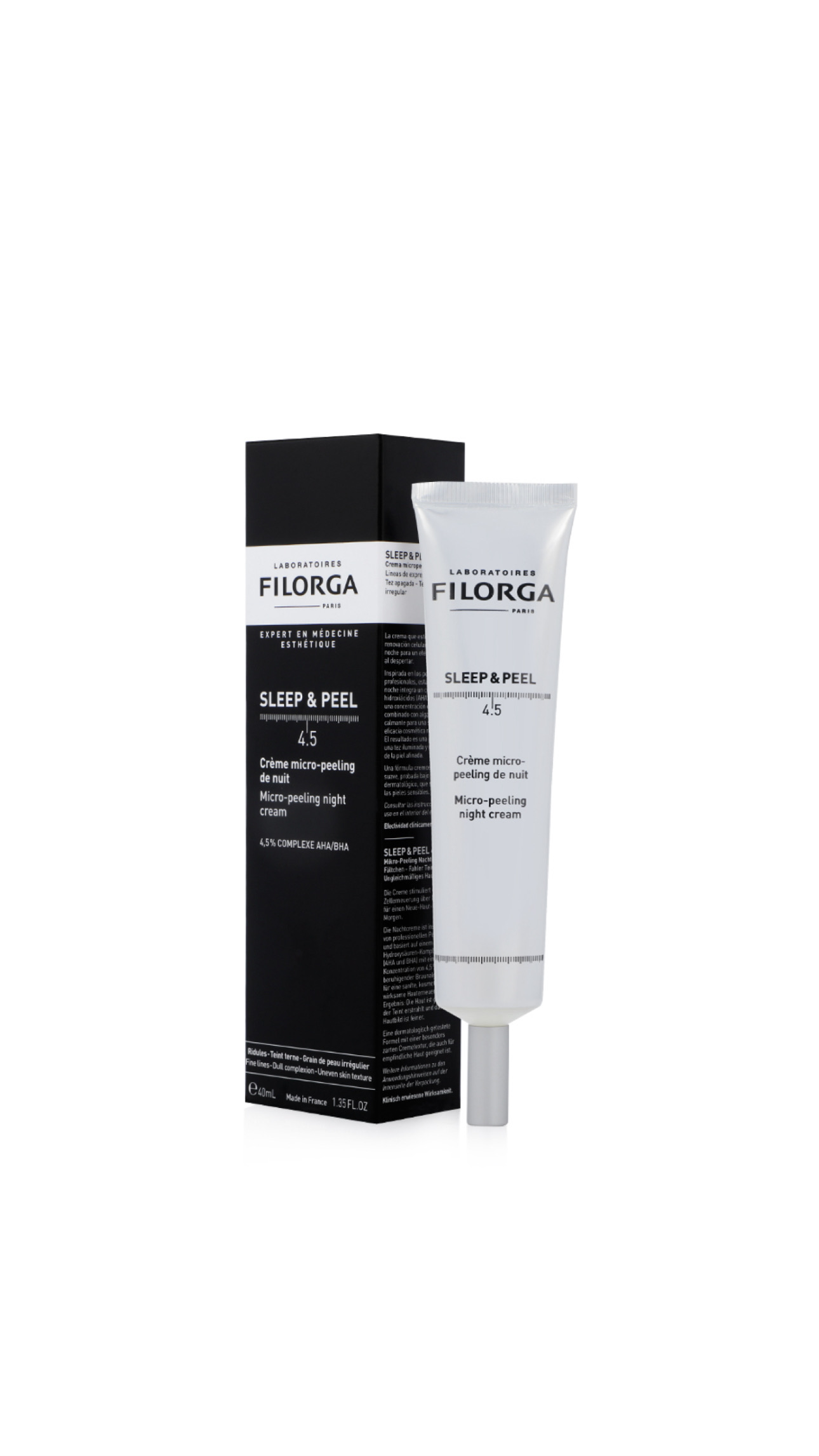 FILORGA SLEEP & PEEL 4.5 MICRO-PEELING NIGHT CREAM 40ml فيلورگا كريم ليلي مقشر ومجدد لخلايا البشرة