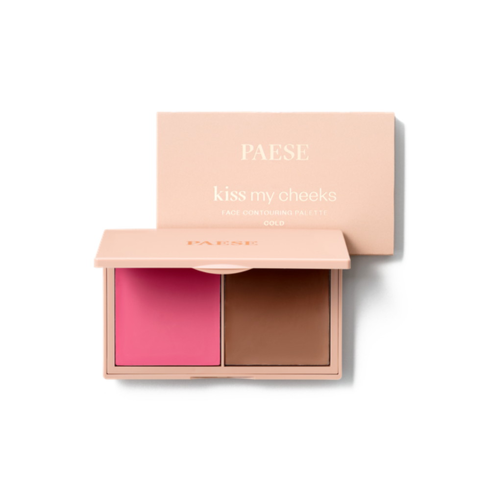PAESE Kiss My Cheeks Face Contouring Palette - COLD  بايزي باليت كونتور واحمر خدود كريمي للوجه