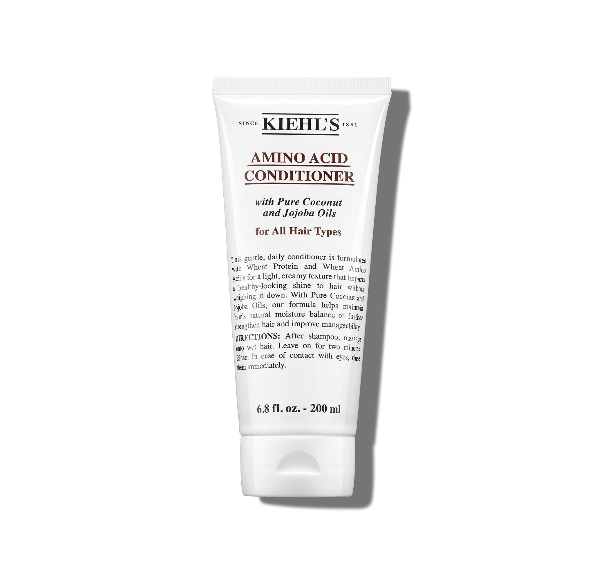 KIEHL'S Amino Acid Conditioner For All Hair Types 200ml كيلز بلسم بزيوت جوز الهند والجوجوبا يرطب الشعر ويقويه ويمنحه لمعانًا