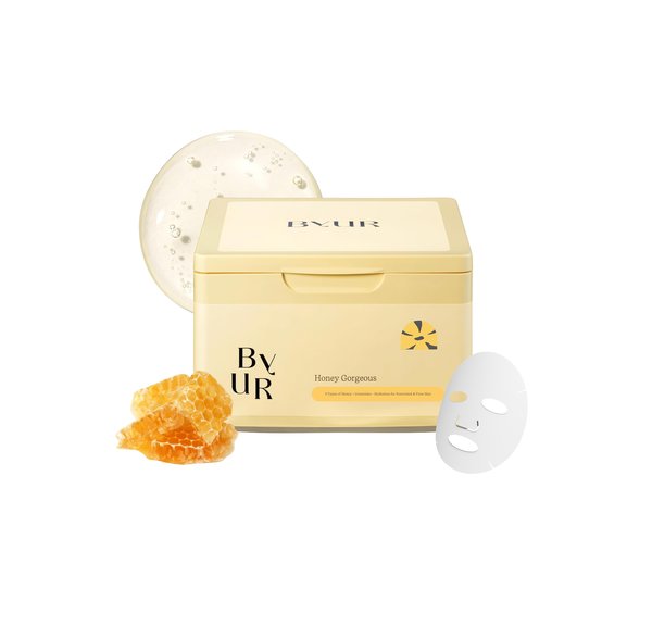 BYUR Honey Gorgeous Daily Aqua Serum Mask 30 sheets بايور ماسك ورقي يرطب البشرة الجافة ويمنحها امتلاءً وإشراقةً 