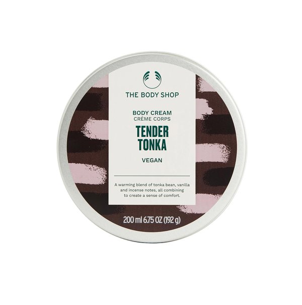 THE BODY SHOP Tender Tonka Body Cream 200ml ذا بودي شوب كريم جسم يرطب البشرة الجافة وينعمها، ويمنحها عطرًا دافئًا