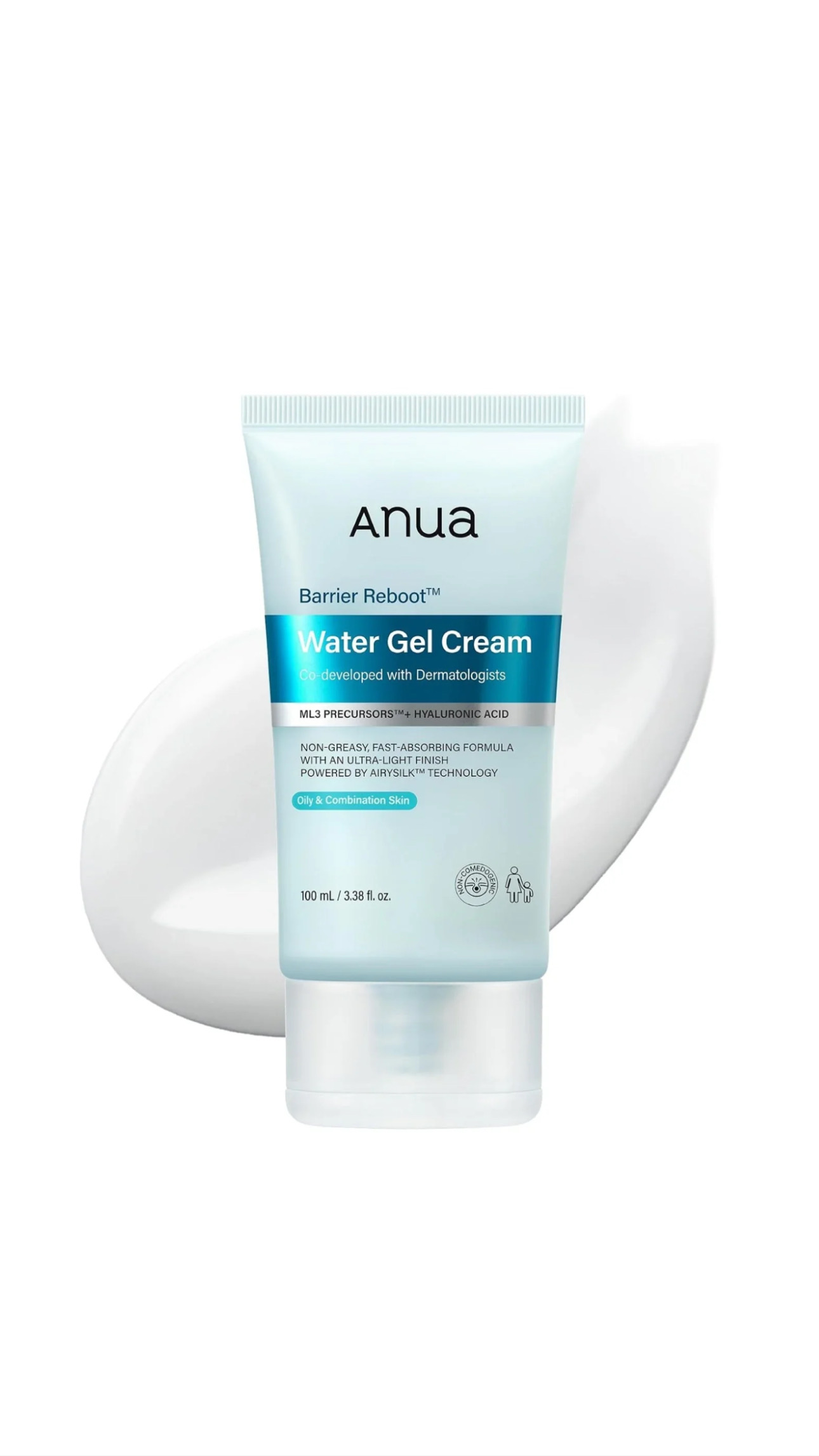 ANUA BARRIER REBOOT WATER GEL CREAM 100ml أنوا كريم جل مائي لترطيب وإصلاح حاجز البشرة